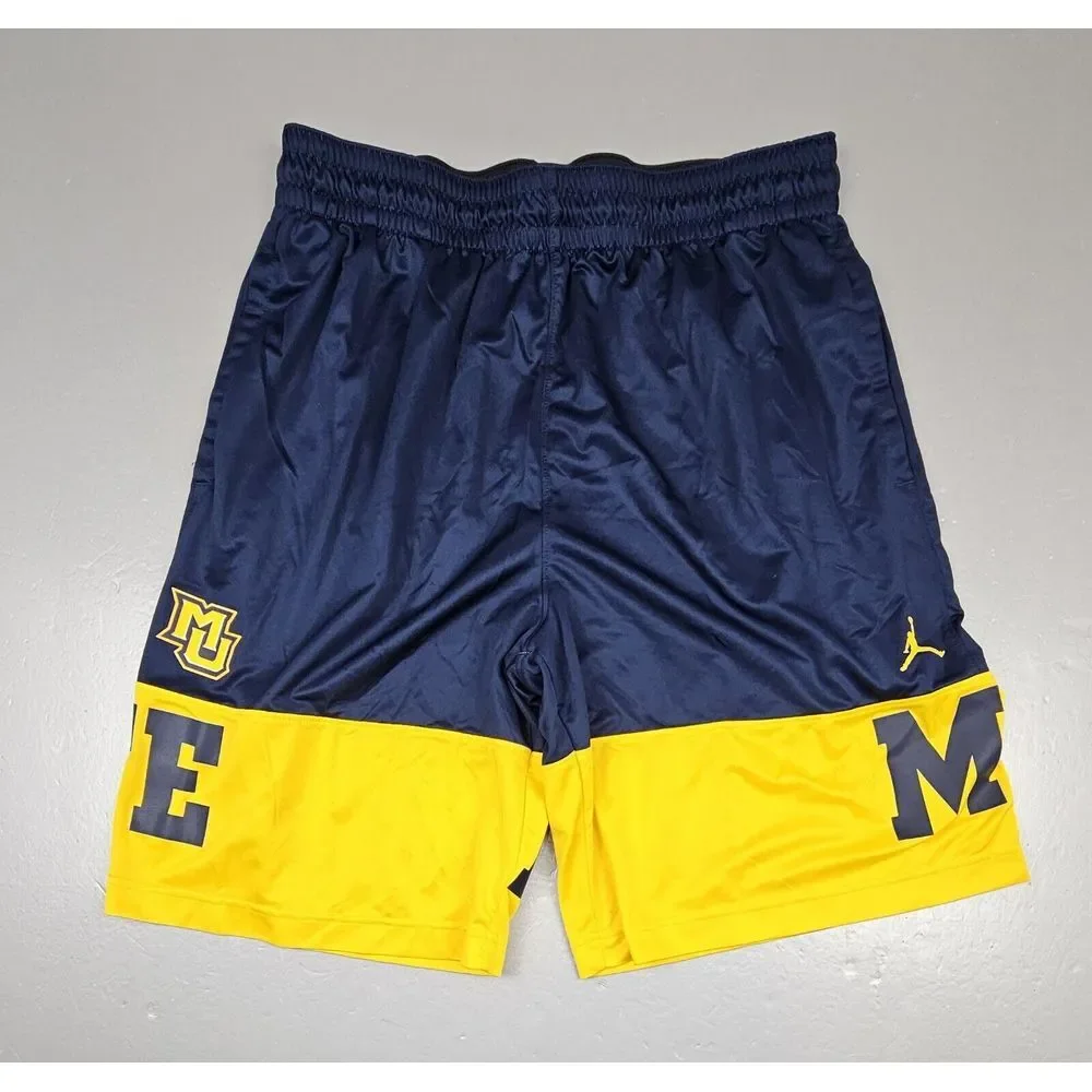 Nike Jordan Marquette University Authentic Basketball Team Shorts‎ Mens XL.